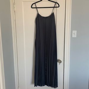 Club Monaco Charcoal Pleated Dress